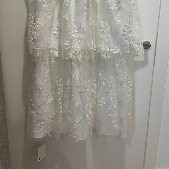 Ivory Blossom Sequin Tiered Maxi Dress  (Self-Portrait) - Picture 13 of 16